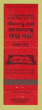 Matchbook Cover - Olde Villa Restaurant Lounge Pinellas Park FL