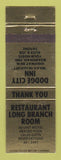 Matchbook Cover - Restaurant Long Branch Room Dodge City Inn Boardman OH