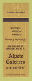 Matchbook Cover - Alpete Catering Brooklyn NY