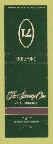 Matchbook Cover - The Seventy One Chicago IL WEAR