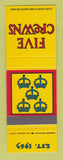 Matchbook Cover - Five Crowns Corona Del Mar CA