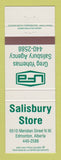 Matchbook Cover - Salisbury Store Edmonton AB