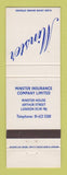 Matchbook Cover - Minster Insurance London UK England WEAR