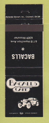 Matchbook Cover - Bacalls Cafe Wooster OH