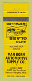 Matchbook Cover - Van Born Auto Supply parts glass Dearborn Heights MI WEAR