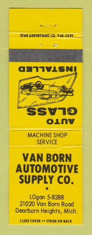Matchbook Cover - Van Born Auto Supply parts glass Dearborn Heights MI WEAR