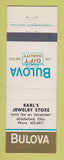 Matchbook Cover - Bulova Watches Karl's Jewelry Middlefield OH