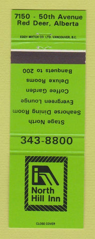 Matchbook Cover - North Hill Inn Red Deer AB