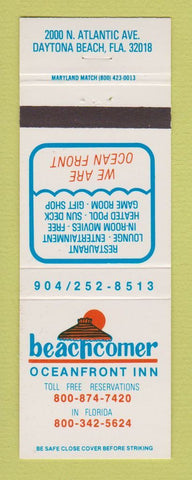 Matchbook Cover - Beachcomber Oceanfront Inn Daytona Beach FL