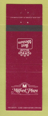 Matchbook Cover - Milford Plaza Best Western New York City