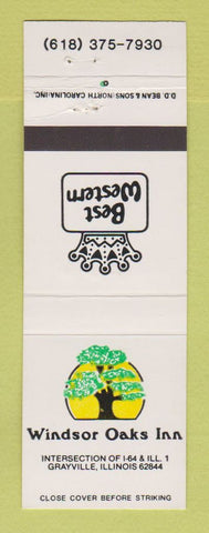 Matchbook Cover - Windsor Oaks Inn Grayville IL Best Western