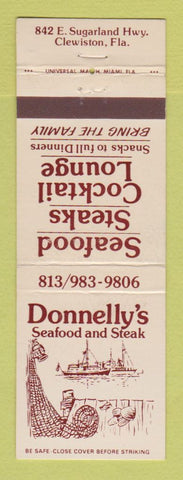Matchbook Cover - Sonnelly's Seafood Steak Clewiston FL