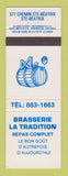 Matchbook Cover - Brasserie La Tradition Ste Beatrix QC