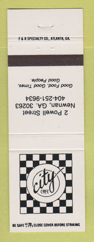 Matchbook Cover - City Cafe Newnan GA