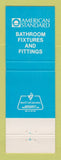 Matchbook Cover - American Standard Bathroom Fixtures WTA Pontiac Detroit MI