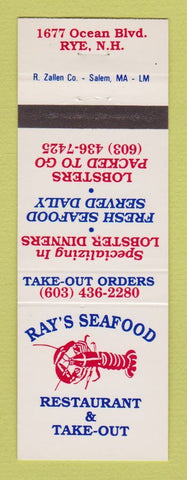 Matchbook Cover - Ray's Seafood Restaurant Rye NH
