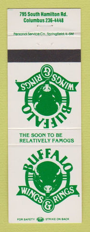 Matchbook Cover - Buffalo Wings and Rings Columbus OH
