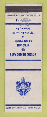 Matchbook Cover - Young Democrats of Lebanon PA
