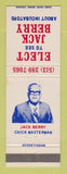 Matchbook Cover - Jack Berry Election