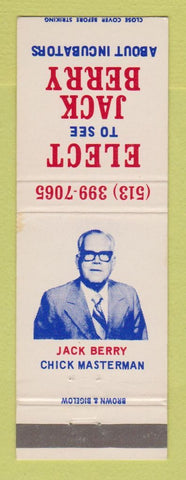 Matchbook Cover - Jack Berry Election