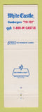Matchbook Cover - White Castle Hamburgers CHAIN WEAR