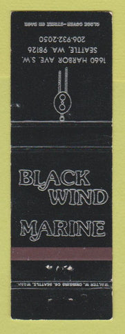 Matchbook Cover - Black Wind Marine Seattle WA WEAR