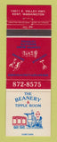 Matchbook Cover - The Beanery Tipple Room Kent WA