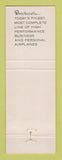 Matchbook Cover - Beechcraft Airplanes