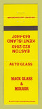 Matchbook Cover - Mack Glass and Mirror Easton Kent Island MD