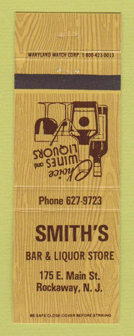Matchbook Cover - Smith's Bar Liquor Store Rockaway NJ