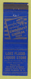 Matchbook Cover - Lake Placid Liquor Store NY BLUE