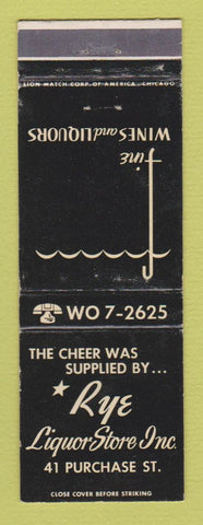 Matchbook Cover - Rye Liquor Store WORN BACK