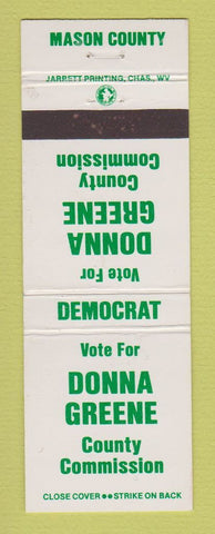 Matchbook Cover - Donna Greene County Commissioner Election Mason County WV?