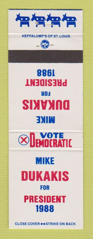 Matchbook Cover - Mike Dukakis for President 1988