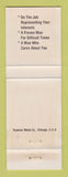 Matchbook Cover - Clement Zablocki Congress Election Milwaukee WI WEAR