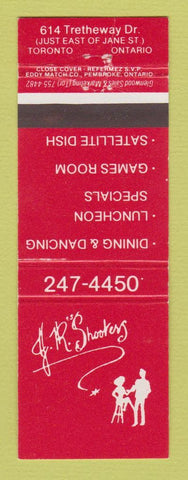 Matchbook Cover - JR Shooters Toronto ON restaurant