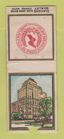 Matchbook Cover - New York Athletic Club New York City DQ