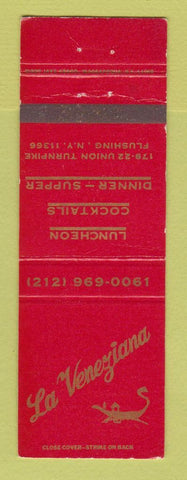 Matchbook Cover - La Veneziana Restaurant Flushing NY