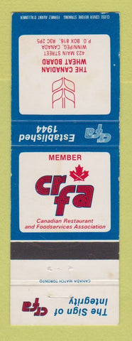 Matchbook Cover - Canadian Wheat Board Winnipeg MB