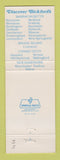Matchbook Cover - Bickford's Pancakes Restaurant MA CHAIN RI CT NH