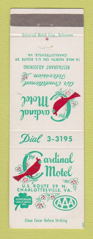 Matchbook Cover - Cardinal Motel Charlottesville VA