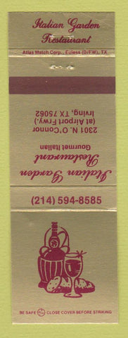 Matchbook Cover - Italian Garden Restaurant Irving TX