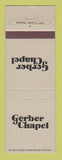 Matchbook Cover - Gerber Chapel Funeral Home Webster Groves MO