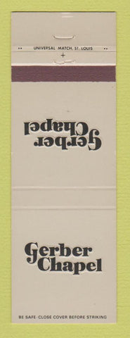 Matchbook Cover - Gerber Chapel Funeral Home Webster Groves MO