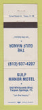Matchbook Cover - Gulf Manor Motel Tarpon Springs FL