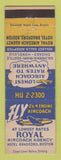 Matchbook Cover - Royal Aircoach Agency Hotel Bradford Boston MA Travel