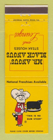 Matchbook Cover - Mr Angus' Black Angus Steak Houses