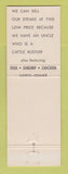 Matchbook Cover - Mr Angus' Black Angus Steak Houses