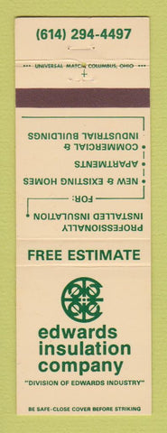 Matchbook Cover - Edwards Insulation Company Columbus OH