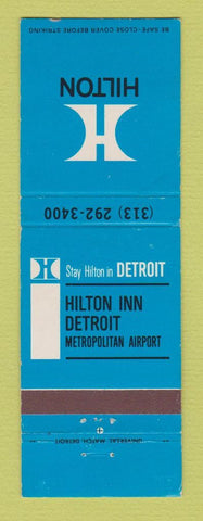Matchbook Cover - Hilton Hotel Detroit MI Airport